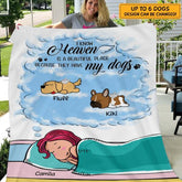 I know heaven is a beautiful place Personalized Dog in Heaven Blanket BK-GH04