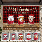 Welcome To Our Home Personalized Dog Doormat DM-NB421