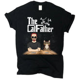 Best Cat Dad Ever The Catfather - Personalized T-shirt, Gift for Cat Lover, Father’s Day Gifts