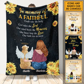 In Memory Of Faithful - Personalized Blanket - Gift For Dog Lovers B-TT3328