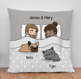 Cuddle time with pets - Personalized Pillow