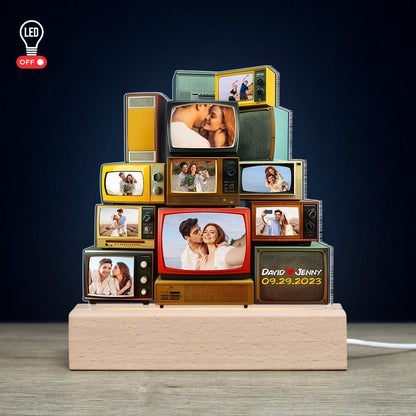 Couple, Your Love Journey Memories with Custom Photo Couple 3D Led Light, Valentine Gift, Couple Gift