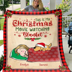 This Is My Christmas Movie Watching Blanket Personalized Blanket B-NN391
