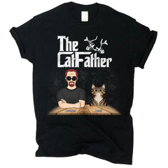 Best Cat Dad Ever The Catfather - Personalized T-shirt, Gift for Cat Lover, Father’s Day Gifts