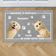 Knocking is pointless - Personalized Doormat